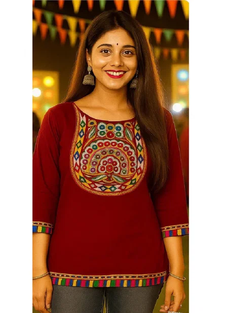 Ai Navratri Vol 2 Rayon Navratri Ladies Top Wholesale Shop In Surat